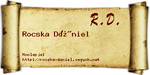 Rocska Dániel névjegykártya